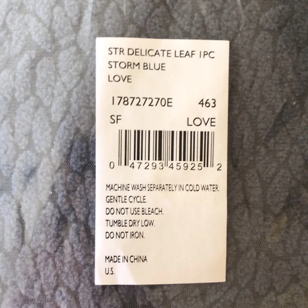 Surefit Delicate Leaf 1 Piece Storm Blue Loveseat Slipcover